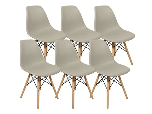 Set x6 Sillas de Comedor Eames Diseño Nórdico