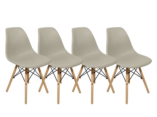Set x4 Sillas de Comedor Eames Diseño Nórdico