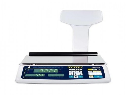 Balanza comercial digital Systel Croma 31kg con mástil + bateria