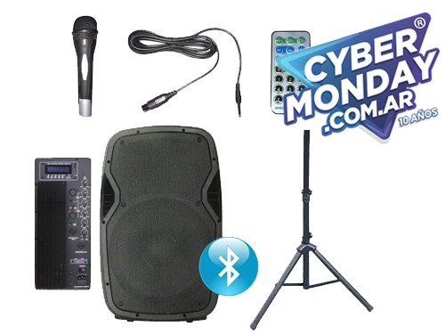 BAFLE POTENCIADO BT 1000W 15 USB SD FM TRIPODE