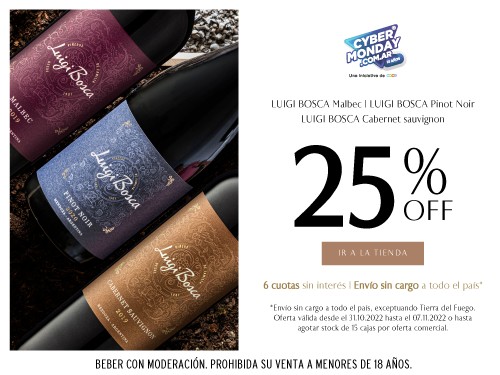 Luigi Bosca Insignia Malbec, Cabernet Sauvignon y Pinot Noir 25 OFF
