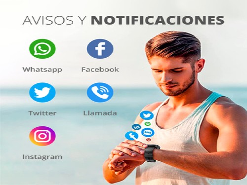 Reloj Inteligente Smartwatch T-GO Deportivo Notificaciones mensajes