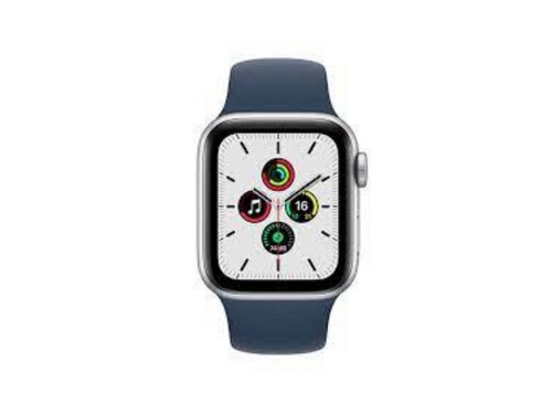 Apple Watch Serie SE 44 mm silver malla  blue