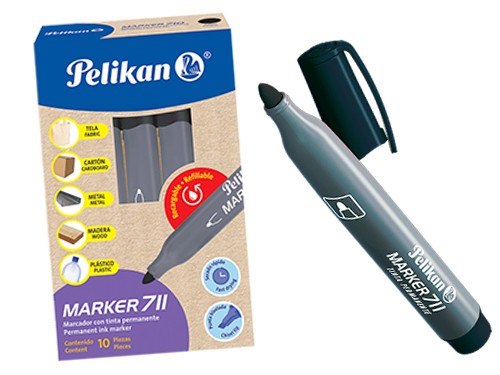 Rotulador permanente 711 Pelikan (recargable y punta bala)