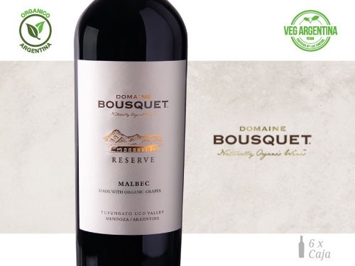 Vino Malbec Reserve Organico 6x750 ml. Domaine Bousquet