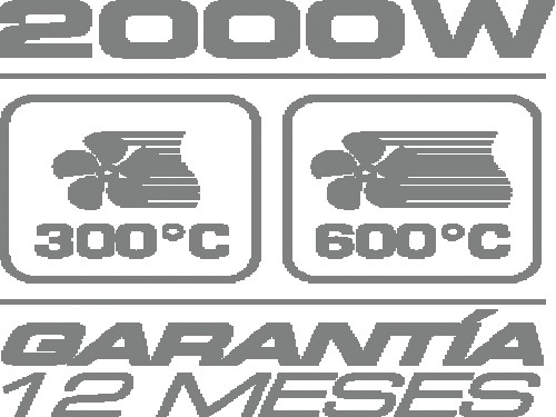 Pistola de calor en KIT 2000 W mod PC2000K - DAIHATSU