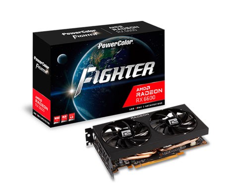 Placa de Video PowerColor AMD Radeon Fighter RX6600 8GB GDDR6