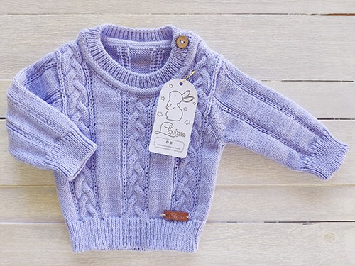 Sweater tejido para bebe Llovizna