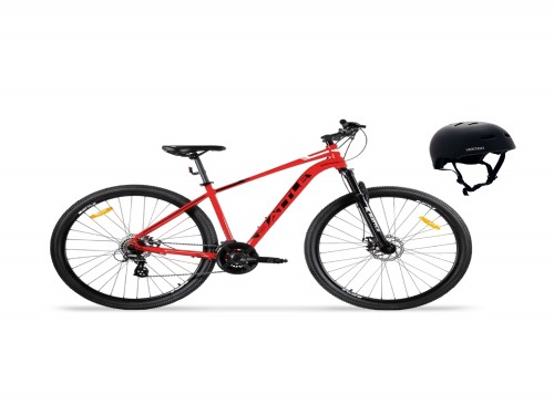 Bicicleta R29 21 V Rojo/Negro Full Shimano 18' Battle + Casco Bici