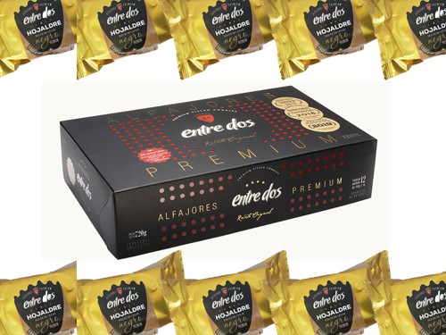 25% OFF Estuche 12 Alfajores de Hojaldre Negro