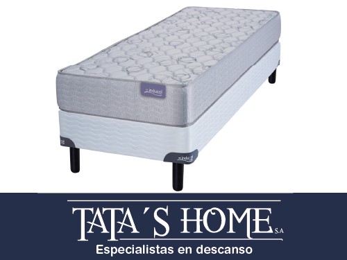 Sommier y Colchon de Espuma Alta Densidad Inducol 1 Plaza 80x190