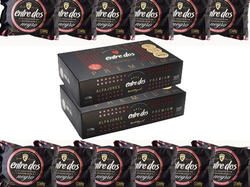 15% OFF 2 Estuches de 12 Alfajores de chocolate negro