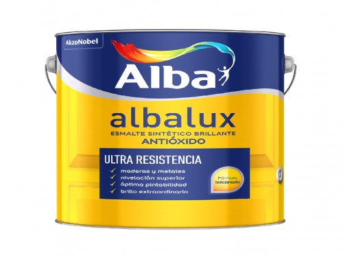 Esmalte sintético con antióxido Albalux negro 4lts Alba