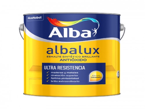 Esmalte sintético con antióxido Albalux gris 4lts Alba