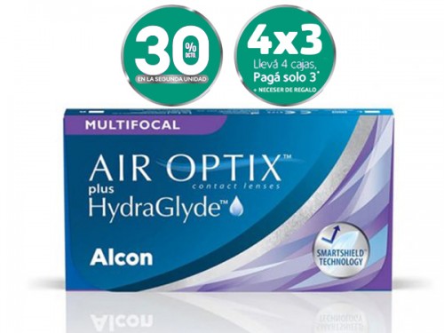 Lentes de contacto Air Optix Plus con Hydraglyde multifocal