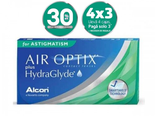 Lentes de contacto Air Optix Plus con HydraGlyde para astigmatismo