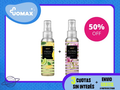 Combo body splash 1 fragancia floral + 1 frag vainilla Uomed x 125 cc