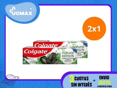 Crema Dental Colgate Natural Extracts Carbón Activado Y Menta X 70 Gr.