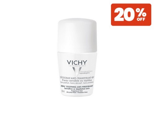 Desodorante Anti Transpirante 48Hs Roll On Piel Sensible Vichy X 50 Ml