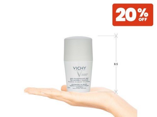 Desodorante Anti Transpirante 48Hs Roll On Piel Sensible Vichy X 50 Ml