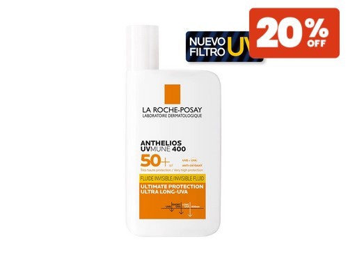 Anthelios UV Mune 400 Fluido Sin Color SPF 50+  La Roche-Posay x 50 ML