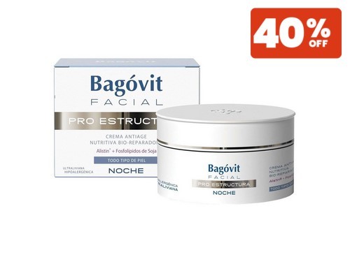 Crema Noche Antiage Biorreparadora Bagóvit Facial Pro Estructura 50 ml