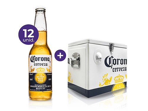 Pack Conservadora Corona con 12 Cervezas 330ml