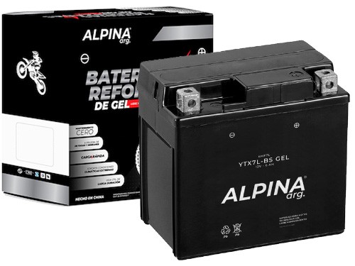 BATERIA MOTO GEL LIBRE MANTENIMIENTO ALPINA YTX7L-BS / 6MF7L