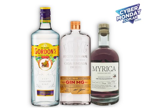 Mix Gin 1u Myrica Frutos Patagónicos + 1u Gordon´s + 1u Mg