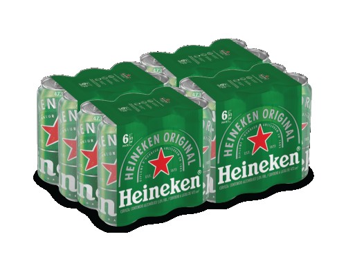 Cerveza Heineken Rubia Lata 473cc Pack x 24