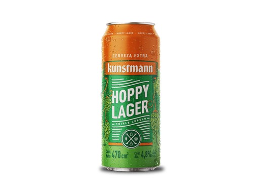 Cerveza Kunstmann Hoppy Lager Lata 470cc Pack x 16