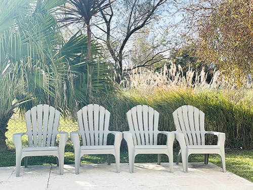 JUEGO DE 4 SILLONES MIAMI GRIS + MESA PUKET DE REGALO!