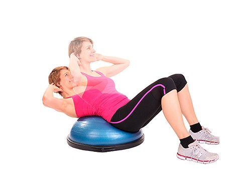 Media Esfera Bosu Bozu 40 CM Pelota Yoga Y Bandas Laterales Promoción