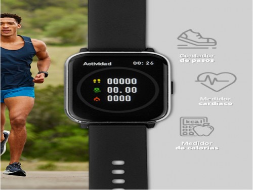 Reloj Inteligente Smartwatch Cuenta pasos Calorías Cardio Mensajes