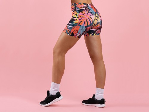Short Fitness Sublimado Mango de Microfibra Elastizada Uvarox