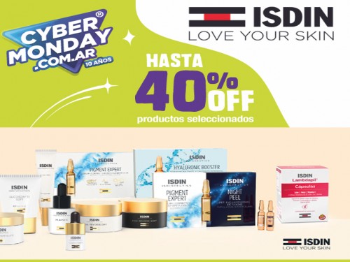 ISDIN EN PRODUCTOS SELECCIONADOS HASTA 40% OFF Y PAGO EN CUOTAS.