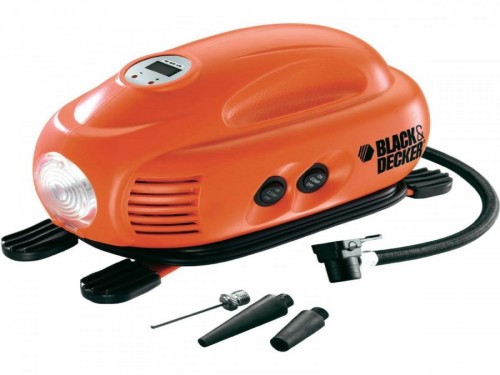 Inflador Multiuso Auto Black Decker Asi200 conección 12v + 3 Picos