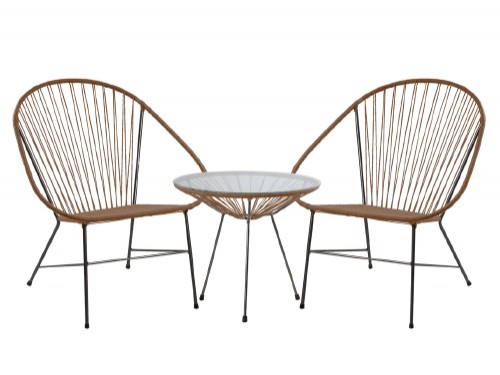 Set x2 sillones Venecia mas mesa auxiliar interior/exterior