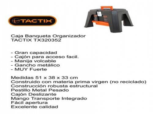 Caja De Herramientas Tipo Banco Tactix Tx320352