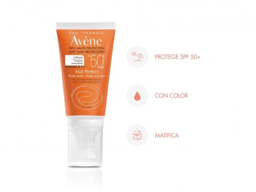 PROTECTOR SOLAR AVENE SPF 50 + FUIDO COLOR MATIFICANTE x 50ml