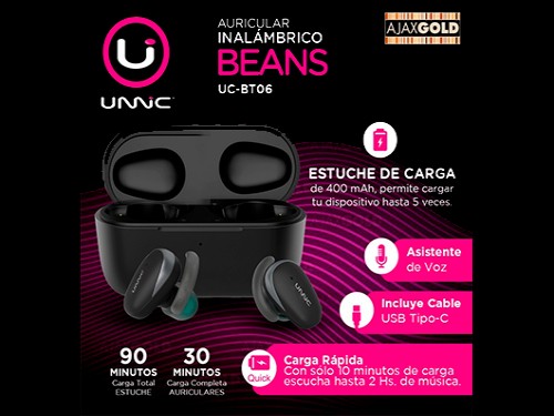 Auriculares Inalambricos Bluetooth Inear Tactil Twins UNNIC