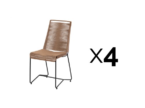 Set x4 sillas de comedor modelo Roma respaldo alto