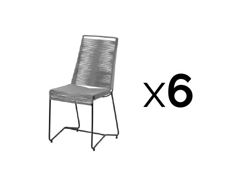 Set x6 sillas de comedor modelo Roma respaldo alto
