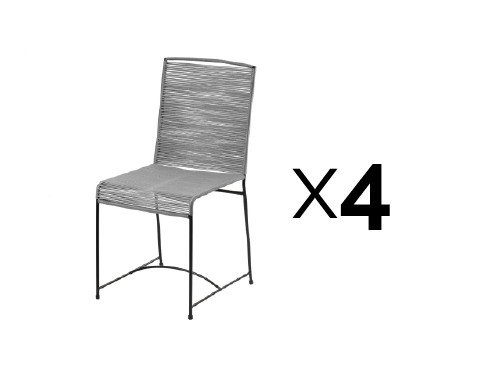 Set x4 sillas de comedor modelo Alabama respaldo alto