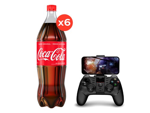 6 Coca-Cola Reducida en azúcares 1500cc + 1 Joystick Claw Haxly 