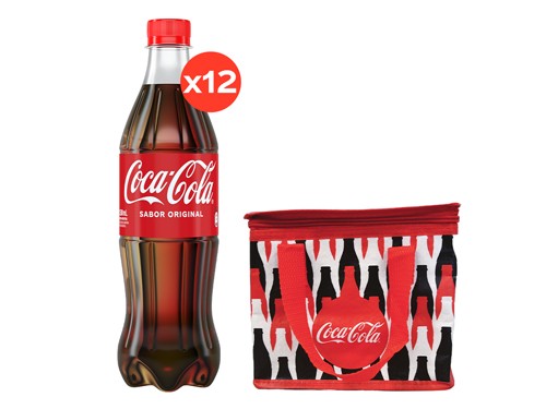 12 Coca-Cola Regular 500cc + 1 Luncheras 