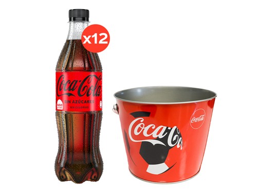 12 Coca-Cola Sin Azúcares 500cc + 1 Frapera Mundial Coca-Cola