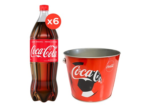 6 Coca-Cola Reducida en azúcares 1500cc + 1 Frapera Mundial Coca-Cola