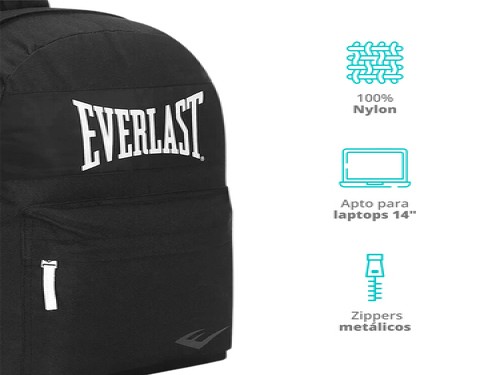 Mochila Everlast deportiva urbana hombre mujer para notebook hasta 14"