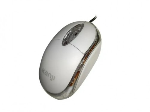 Mouse Óptico Convencional Kanji 800 Dpi C/luz Led Blanco